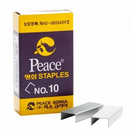 [PEACE] Standard Staple Pins NO.10 | 1,000 pcs | Rust-Resistant Coating | Smooth Stapling | Made in Korea