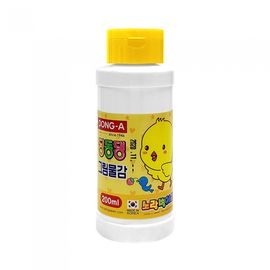 DONG-A DingDongDang Washable Poster Paint 200ml Yellow | ACMI Certified Safety | Vibrant Primary Color | Made in Korea