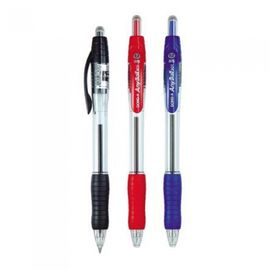 DONG-A Anyball 501 Retractable Ballpoint Pen 1.2mm | Black, Blue, Red | Ergonomic Rubber Grip | Clear Crystal Body | Made in Korea
