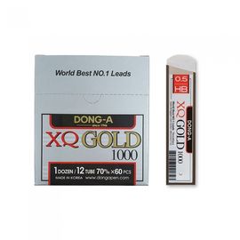 DONG-A XQ 1000 Gold Mechanical Pencil Leads 0.5mm | B Grade | 40 Leads per Case | High-Strength Micro-Graphite | Made in Korea