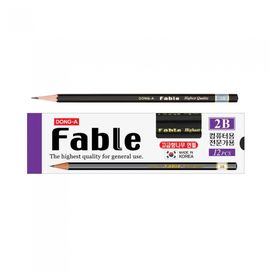 DONG-A Fable Professional Graphite Pencils 12pcs | HB, B, 2B, 4B Options | Premium Art & Office Grade | Smooth & Break-Resistant | Made in Korea