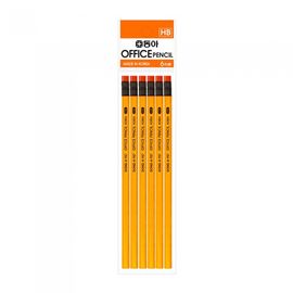 DONG-A Office Eraser Pencils 6pcs | HB, B, 2B Options | Premium Graphite Lead | Smooth Writing | Made in Korea