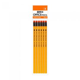 DONG-A Office Eraser Pencils 6pcs | HB, B, 2B Options | Premium Graphite Lead | Smooth Writing | Made in Korea
