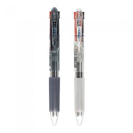 MUNHWA S-3 3-Color Ballpoint Pen 0.7mm | Black, Blue, Red | Rubber Grip | Made in Korea