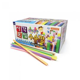 Donerland Square Colored Craft Sticks Bulk Pack | 300 Pcs with Fixing Pins | Large Set for Schools & Groups | High-Density DIY Modeling | Made in Korea
