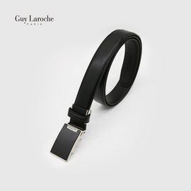Guy Laroche Men's Automatic Click Belt 351-030-01 | Premium Milling Dakota Cowhide Leather | Natural Smooth Grain
