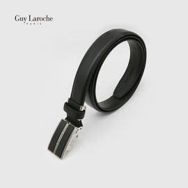 Guy Laroche Men's Automatic Click Belt 351-033-04 | Premium Opul Cowhide Leather | Structured Grain Pattern