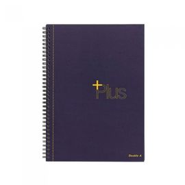 Double A Plus Perforated Spiral Notebook A5 | 80 Sheets | 148*210mm | Premium 80gsm Paper | Twin-Wire Side Bind | Lined & Grid Sections