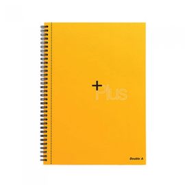 Double A Plus Perforated Spiral Notebook A5 | 80 Sheets | 148*210mm | Premium 80gsm Paper | Twin-Wire Side Bind | Lined & Grid Sections