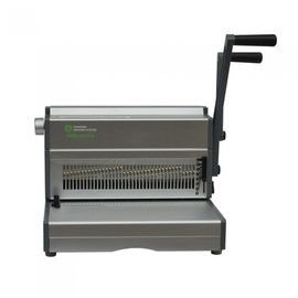 Munhwa PMHBC25HA Heavy-Duty 3:1 Pitch Manual Wire Binding Machine with 27-Sheet Punching and Disengageable Pins Professional Silver W25HA