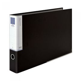Munhwa Professional A3 Hardboard 3-Ring D-Ring Binder B849-8 | 1.5-Inch (6cm) | Black PP | Metal Slide Rail | Made in Korea