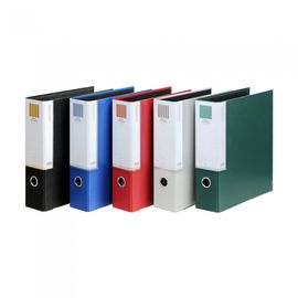 Munhwa Professional Hardboard 3-Ring D-Ring Binder B849A-71 | 2-Inch (7.5cm) | Black PP | Metal Slide Rail & Finger Ring | Made in Korea