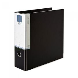 Munhwa Professional Hardboard 3-Ring D-Ring Binder B849B-7 | 3.5-Inch (9cm) | Black PP | Metal Slide Rail | Made in Korea