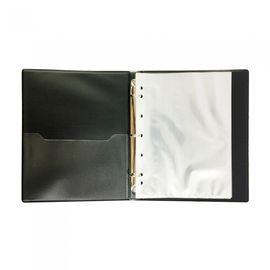 Munhwa High-Frequency Welded A5 Clear File F720-6 | 3-Ring Binder | 20 Pockets | Black PVC | Professional Archiving | Made in Korea