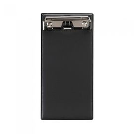 Munhwa File F612-1 Slim High Frequency PVC Receipt Clipboard with Name Tag Slot and Dual Interior Pockets Black Made in Korea