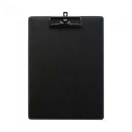 Munhwa File F916-7 Premium PU Leather A4 Clipboard with Soft Texture Pen Holder and Hanging Hole Black Made in Korea