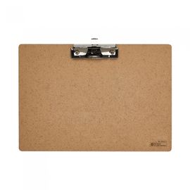 Munhwa File F925-7 Premium A4 Landscape MDF Wood Clipboard with Side Wire Clip and Integrated Pen Holder Made in Korea
