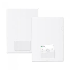 Munhwa Professional A4 High-Transparency L-Holder with Business Card Slot F4495-7 | 10 Sheets per Pack | Thumbnail Access | Made in Korea