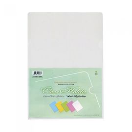 Munhwa Semi-Transparent L-Holder F493-7 | A4 Size | 10 Sheets per Pack | Anti-Fingerprint Matte Finish | 5 Soft Color Options | Made in Korea