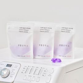 Saenghwal Gongjakso Highly Concentrated Hexagonal Capsule Laundry Detergent Lavender Scent 20 Wipes 4 Packs Bundle