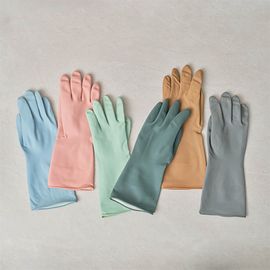 Saenghwal Gongjakso Durable Natural Latex Rubber Gloves 6 Pairs High Density Anti-Slip For Kitchen And Housework