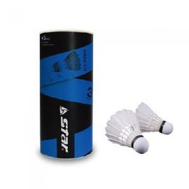 Star Sports Shuttlecock DB213 (3-Pack) Duck Feather All-Season Precision Flight for Practice and Recreational Play