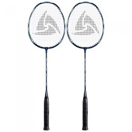 Star Sports Badminton Racket Focus X 200 (DR-AS200X) 2-Player Set Durable Steel Shaft Full Cover Bag and Shuttlecock Pouch Included