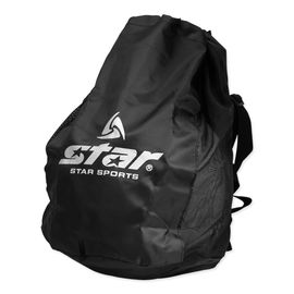 Star Sports Single Ball Carry Bag C-Type Backpack XT101-47 Adjustable Straps Breathable Mesh Design for Soccer Basketball Volleyball