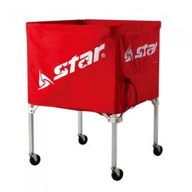 Star Sports Multi Square Ball Cart XZ100-04 High Capacity Aluminum Frame with Wheels and Carry Bag for Volleyball and Basketball Training