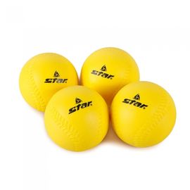 Star Sports Official Tee Ball Set WXB3000 4-Pack  Certified 9cm Polyurethane Safety Training Balls for Schools and Clubs