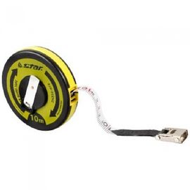 Star Sports 10M Field Measuring Tape ZH220-010 Durable Fiberglass Tape with Impact-Resistant ABS Case and Convenient Winder
