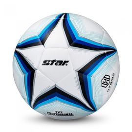 Star Sports The Professional Soccer Ball No. 5 SB3015 Premium 2-Layer High Elastic Foam All-Weather Training Football (White)