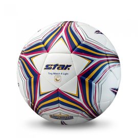 Star Sports Youth Team Match Soccer Ball No. 4 SB3134L  Premium 2-Layer High Elastic Foam Youth Football for Ages 10-13 (White)