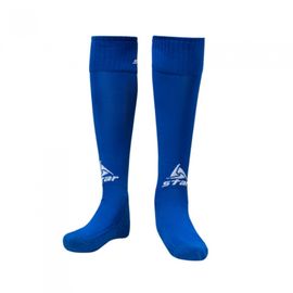 Star Sports Soccer Socks SO160S-07 Blue Adult Size 26 (25-27cm) High-Elasticity Football Stockings with Superior Cushioning and Breathability