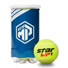 Star Sports Match Point Major Tour Tennis Ball TB172 Extra Durable Premium Felt All-Court Match Ball (2-Ball PET Can)