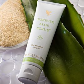 FOREVER® Aloe Scrub 99g Natural Jojoba Beads and 32% Pure Aloe Vera for Gentle Exfoliation