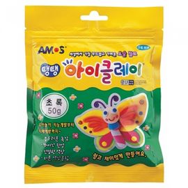 AMOS I-Clay 50g Soft Air Dry Clay for Kids DIY Art Craft School Projects Made in Korea