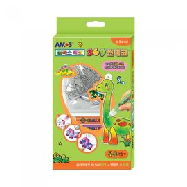 AMOS Glass Deco 369 Sun Deco Dinosaur Making Kit DIY Stained Glass Mobile Art Set Made in Korea