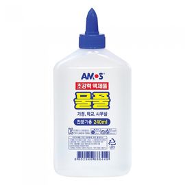AMOS Liquid Glue 240ml Bulk Size for Slime Making School Office DIY Projects Made in Korea