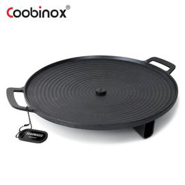 Coobinox® Sear Magic Round Grill & Stew Pan 33cm (CO-21-17) - Griddle, Direct Flame Only, Integrated Oil Drain System