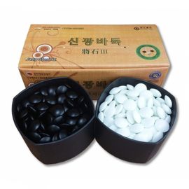 Shingwang Baduk Jangseok No.3 Premium Go Stones Set 361 Pieces 22x7mm for Baduk Clubs and Intermediate Players Shingwang Baduk Jangseok No.3 Premium Go Stones Set 361 Pieces 22x7mm for Baduk Clubs and Intermediate Players
