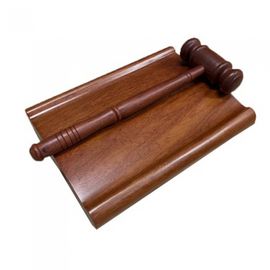Six Brothers National Assembly Style Gavel Set Medium Bubinga Wood Authoritative Design Made in Korea