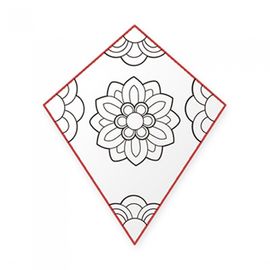 Minhwa Shop DIY Korean Traditional Stingray Kite Flying Kit 7 Designs with String and Handle