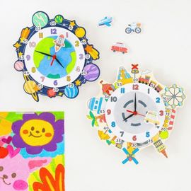 Minhwa Shop DIY Paper Wall Clock Making Kit Educational Craft Set for Kids with Movement Mechanism