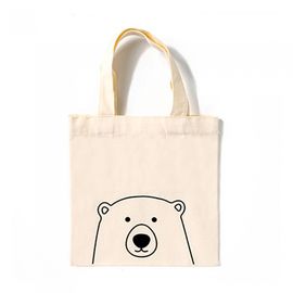 Minhwa Shop DIY Coloring Mini Eco Bag Bear Design UDPFB0036 Personalizable Fabric Tote for Kids