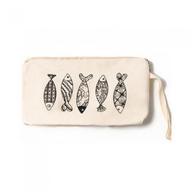 Minhwa Shop DIY Coloring Fabric Pencil Case Pouch Fish Design UDPFB0022 Traditional Korean Art Craft