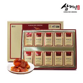 SAMDAEIN Korean Red Ginseng Slices with Honey BOK 20g x 10 Packs Honeyed 6-Year-Old Red Ginseng Chewy Jelly Type Snack _ Made in Korea