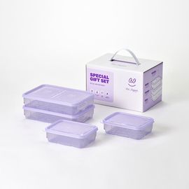 Thk_Soyoon Special Pack S 4-Piece Set Premium Freezer Storage Containers with Airtight Double Lock System _ made in Korea