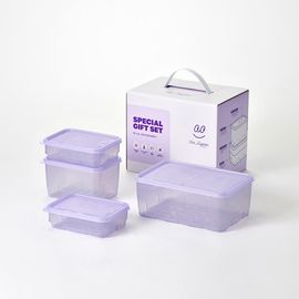 Thk_Soyoon Special Pack M 4-Piece Set Premium Flexible Freezer Storage Containers for Smart Kitchen Organization _ made in Korea