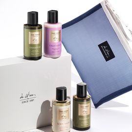 Ihee The First Spa Therapy Travel Kit 3-Piece Set with Mesh Pouch Premium Shampoo Treatment and Body Wash _ Made in Korea